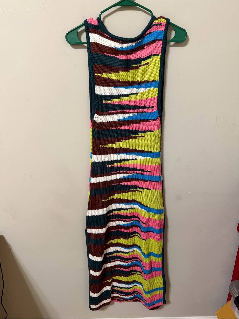 Urban Outfitters Simone knit crochet midi dress XS euc retro preppy ivy boho